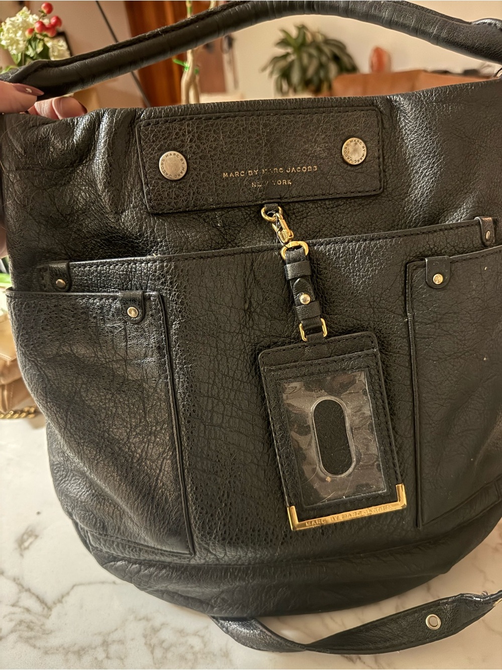 Marc by Marc Jacobs Black Leather Tote Bag